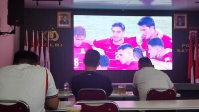 Dukung Timnas Indonesia vs Thailand, Kapolres Batu Bara Ajak Personel Nobar