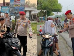 Polres Batu Bara Gelar Strong Point Pagi, Lancarkan Arus Lalu Lintas dan Jaga Keselamatan Pelajar