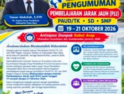 Antisipasi Dampak Kabut Asap, Dinas Pendidikan Batu Bara Terapkan Pembelajaran Jarak Jauh Mulai 19–21 Oktober 2026